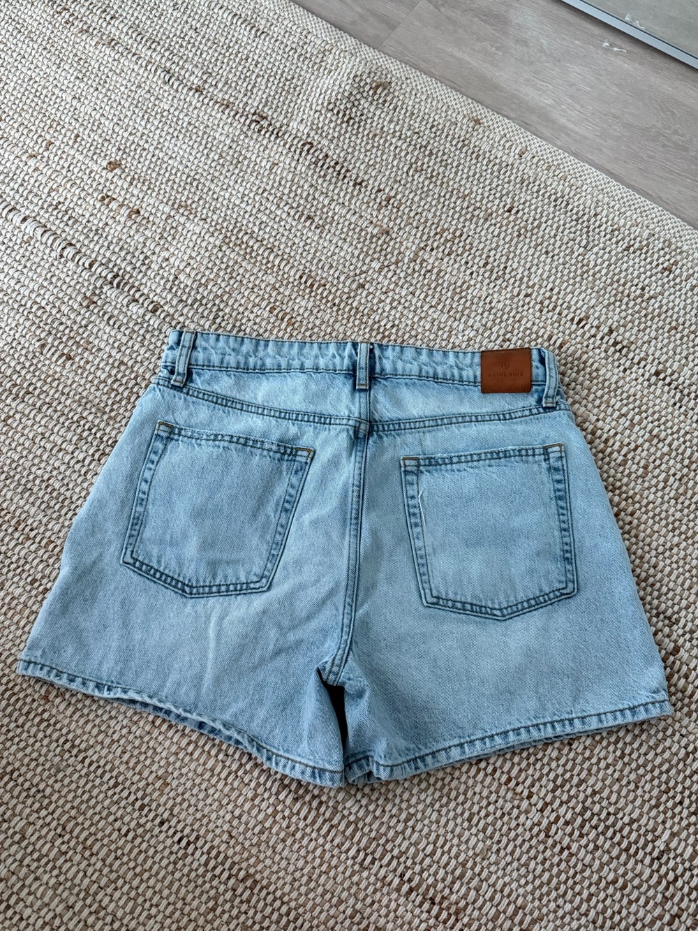 Anine Bing blue denim dalton shorts size 30 - Picture 2 of 4